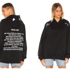 Boys Lie Read Me V2 Hoodie (OS) and Sweat Short (Size L) Set in Black